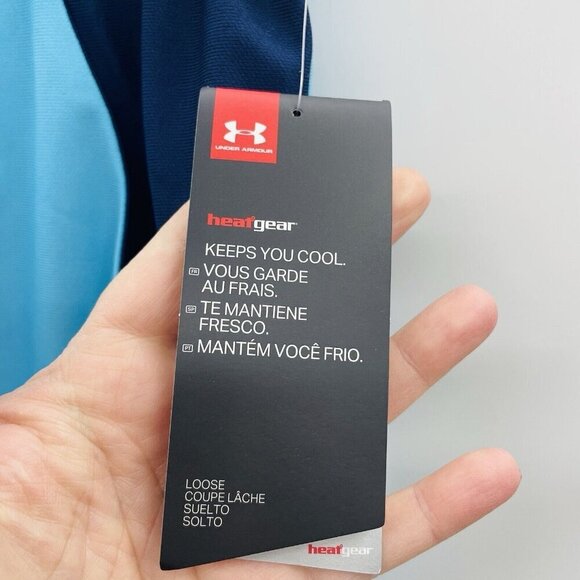 Under Armour Heat Gear Womens Size XS Play Up 2.0 Performance Shorts Blue 2388 - Picture 7 of 8